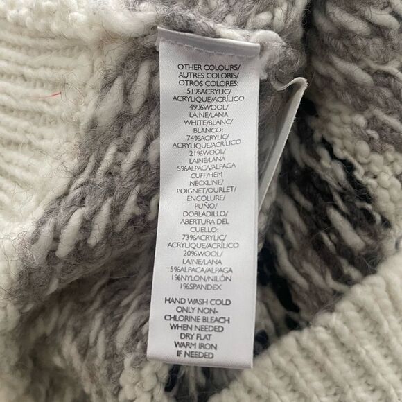 Loft Women’s Sweater Wool Alpaca Sweater Fair Isle Nordic Print - Picture 9 of 9